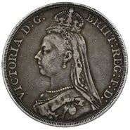 1890 Silver Crown Coin Queen Victoria