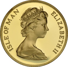 1973 Gold Sovereign Coin Elizabeth II Decimal Portrait Isle of Man Proof