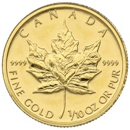 2004 1/10oz Canadian Maple Leaf Gold Coin