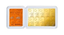 10 x 1/10oz Gold Bar CombiBar Valcambi