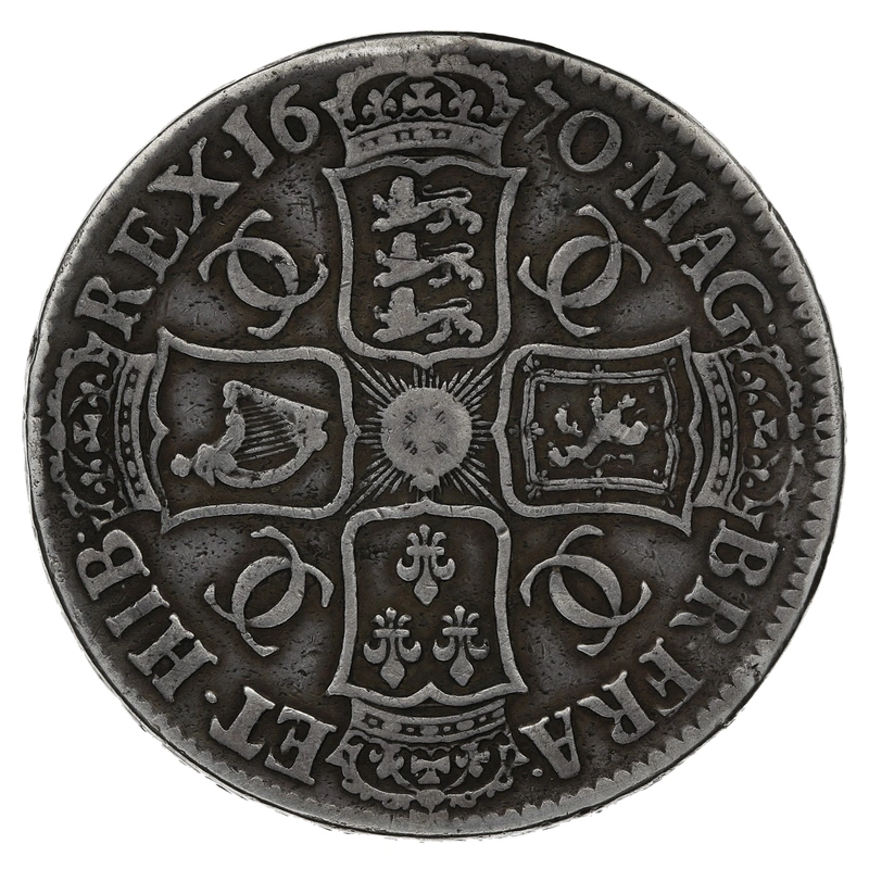 1670 Silver Crown Coin Charles II