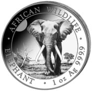 2025 1oz African Wildlife Elephant Silver Coin