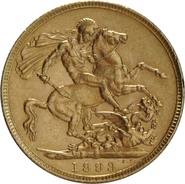 1893 Gold Sovereign Coin Queen Victoria Old Head