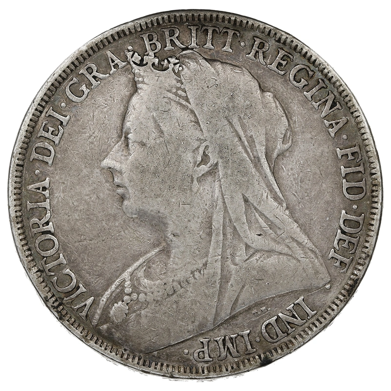 1896 Silver Crown Coin Queen Victoria