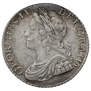 1741 Silver Shilling Coin George II