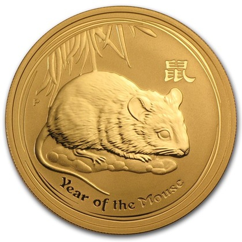 2008 Year of the Mouse Gold Coin 1/4oz Perth Mint Australian Lunar Series