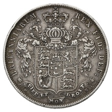 1829 Silver Half Crown Coin George IV