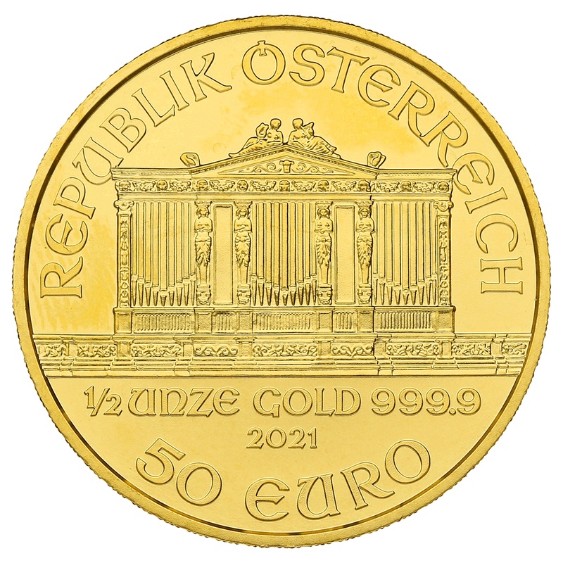2021 1/2oz Austrian Gold Philharmonic Coin
