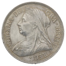 1893 Silver Half Crown Coin Queen Victoria
