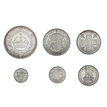 1927 George V Silver Proof Set (6 Coins) Original Issue Boxed