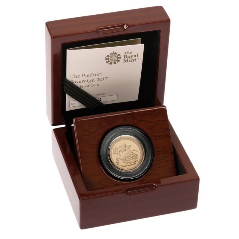 2017 Gold Proof PIEDFORT Sovereign - Elizabeth II 5th Head Boxed