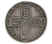 1697 Silver Half Crown Coin William III