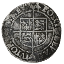 1560-1561 Silver Sixpence Coin Elizabeth I Martlet