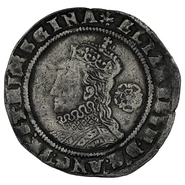 1574 Silver Sixpence Coin Elizabeth I Eglantine