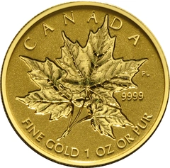 2014 Reverse Proof Canadian Maple Leaf Gold Coin 1oz
