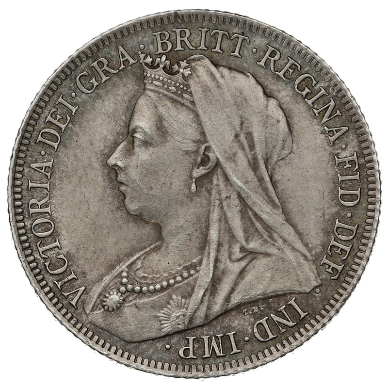 1899 Silver Shilling Coin Victoria