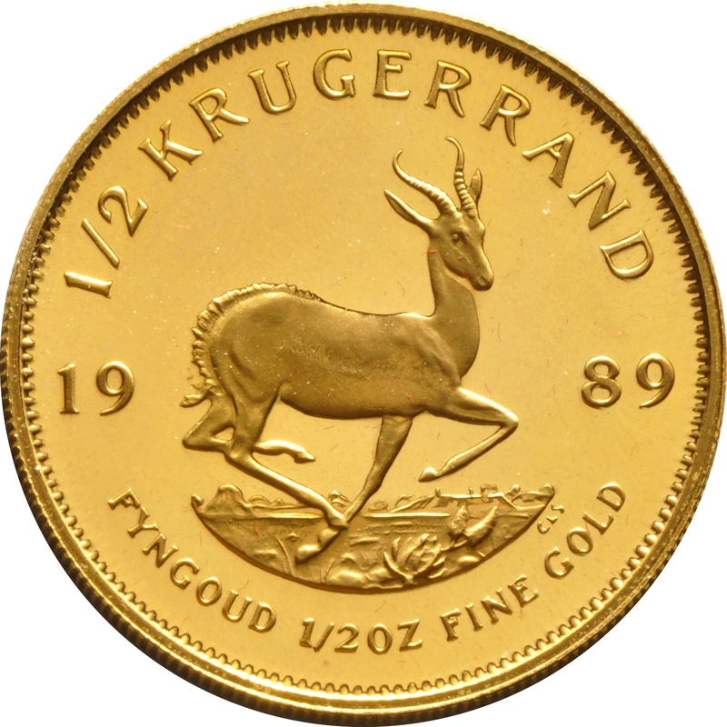 1989 Proof 1/2oz Krugerrand Gold Coin