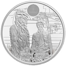 2024 1oz Han Solo & Chewbacca Boxed Star Wars Proof Silver Coin Boxed