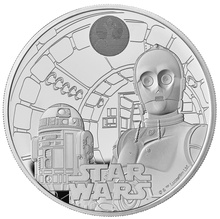 2023 1oz R2-D2 & C-3PO Star Wars Proof Silver Coin Boxed