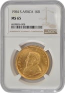 1984 Krugerrand Gold Coin 1oz NGC MS65