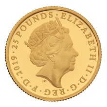2019 1/4oz Tower of London Crown Jewels Proof Gold Coin Boxed