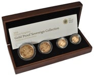 2008 Proof Gold Sovereign 4 Coin Set Boxed