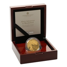 2021 1/4oz Alice's Adventures in Wonderland Proof Gold Coin Boxed