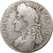 1688 Silver Crown Coin James II Fine