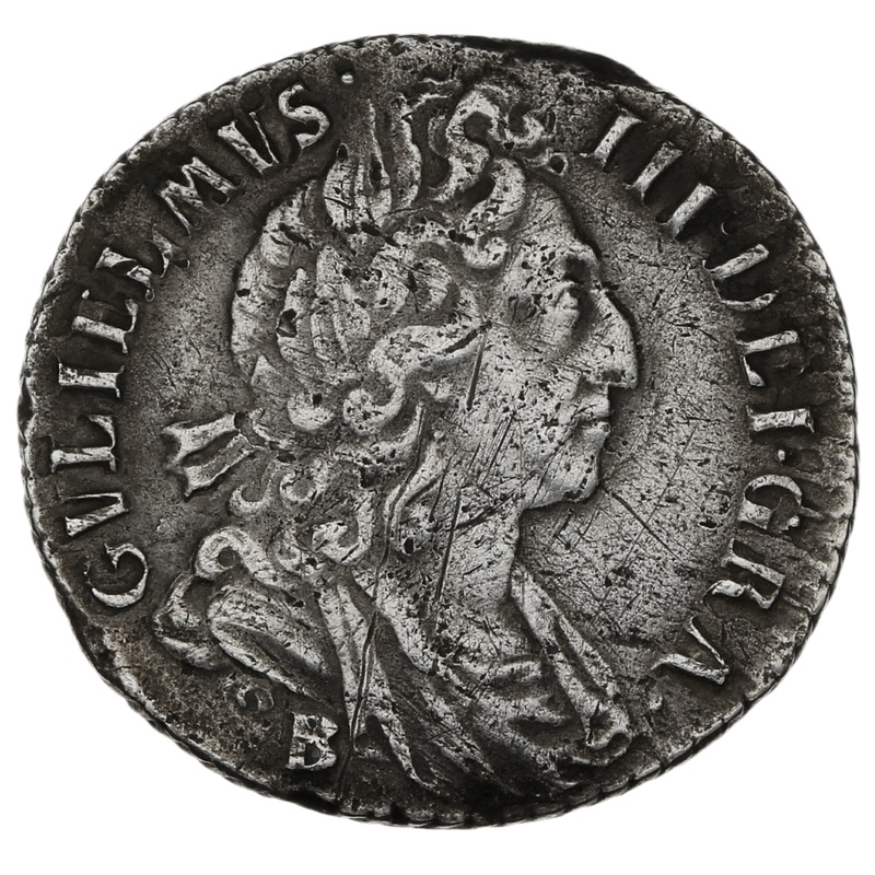 1697B William III Silver Sixpence - Bristol Mint