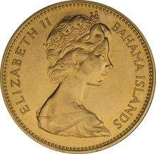 Bahamas $100 Gold Coin 1967 Adoption of Constitution
