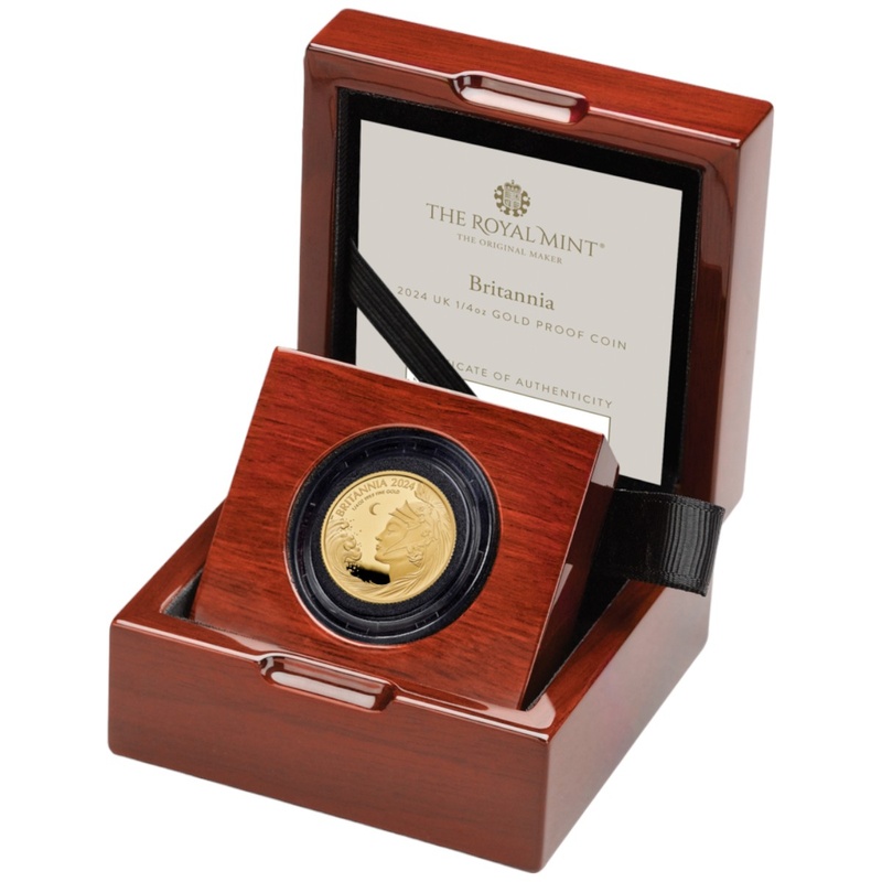 2024 Britannia 1/4oz Gold Proof Coin Boxed