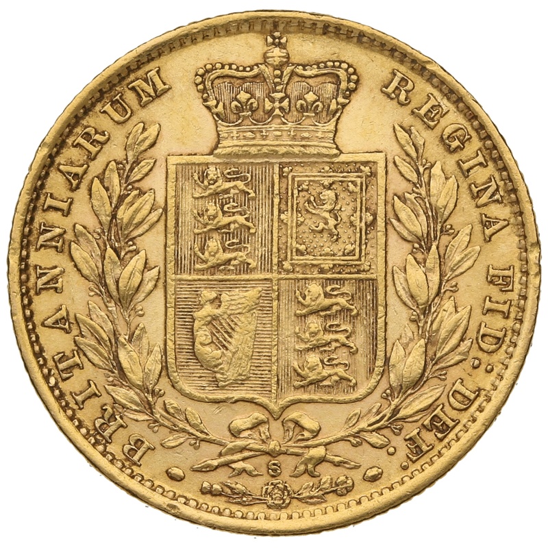 1882 Gold Sovereign Coin Queen Victoria Young Head Shield Back Sydney