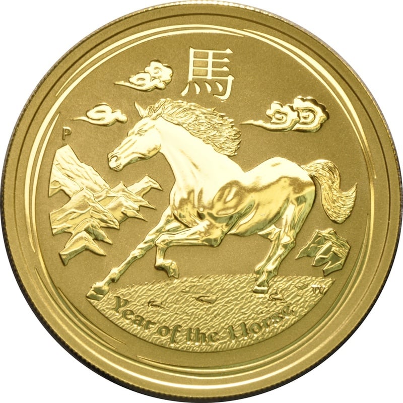 2014 Year of the Horse Gold Coin 2oz Perth Mint Australian Lunar Series