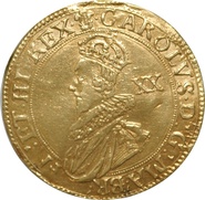 Charles I Unite Gold Coin - Near Very Fine