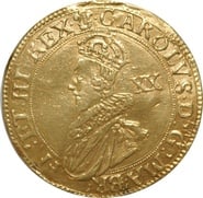 Gold Unite Coin Charles I Near Very Fine