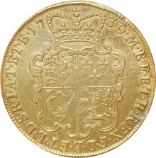 1739 George II Two Guinea Gold Coin - Very Fine