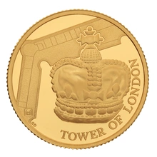 2019 1/4oz Tower of London Crown Jewels Proof Gold Coin Boxed