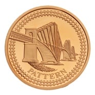 2003 Proof Gold £1 Pound Coin Forth Railway Bridge Pattern