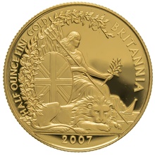 2007 Proof 1/2oz Gold Britannia Coin