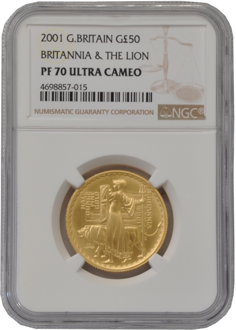 2001 Proof 1/2oz Gold Britannia Coin NGC PF70