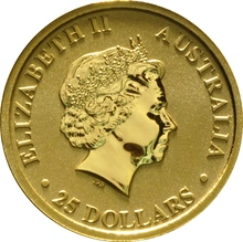 2013 1/4oz Australian Kangaroo Gold Nugget Coin
