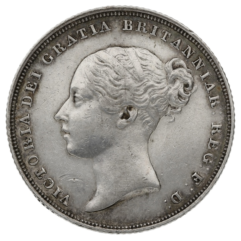 1838 Silver Shilling Coin Victoria A1