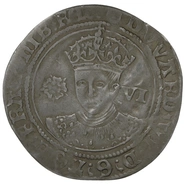 1551 Silver Sixpence Coin Edward VI