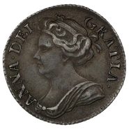 1711 Silver Sixpence Coin Queen Anne