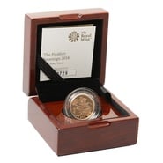 2018 Proof Piedfort Gold Sovereign Elizabeth II 5th Head Boxed