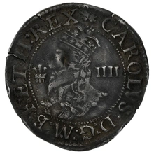 1638-1642 Silver Groat Fourpence Coin Charles I Aberystwyth Mint