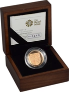 2008 Proof Gold £1 Pound Coin UK Royal Arms Shield Boxed