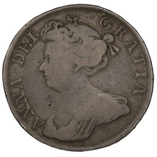 1713 Queen Anne Silver Halfcrown "DVODECIMO"