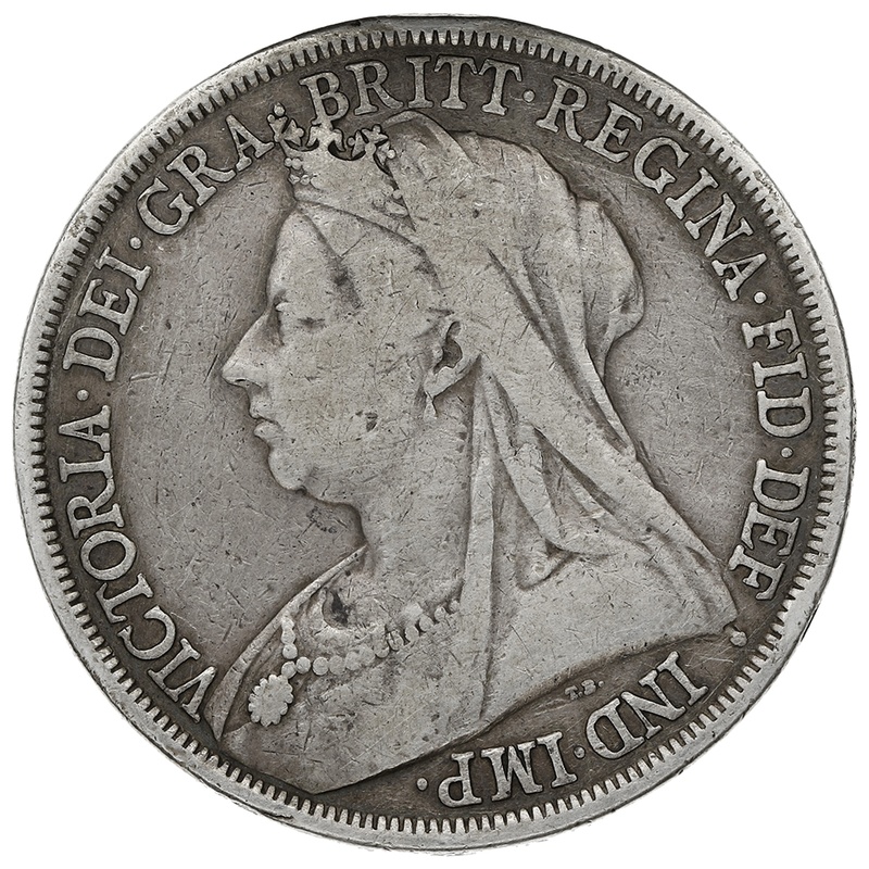 1893 Silver Crown Coin Queen Victoria 