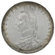 1889 Silver Half Crown Coin Queen Victoria